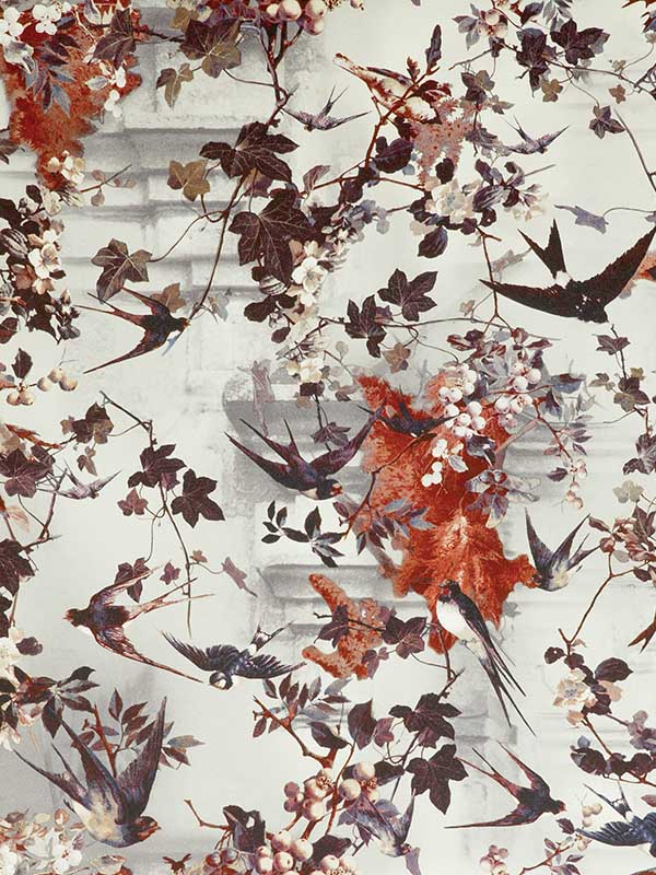 Scalamandre WH000043306 Hirondelles Hiver Wallpaper