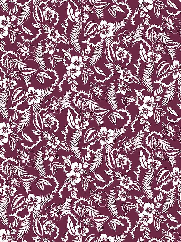 Scalamandre WH000043338 Jamaique Fuchsia Wallpaper