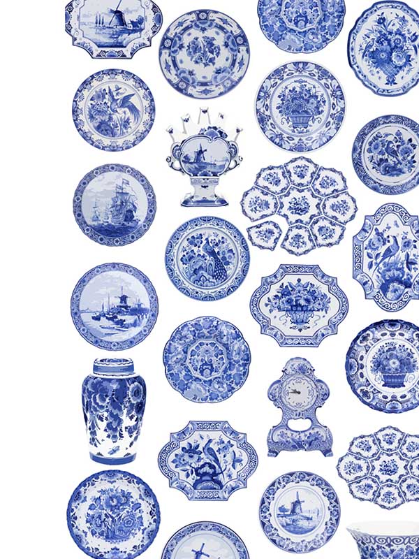Scalamandre WNM0001COLL Collections Blue Wallpaper