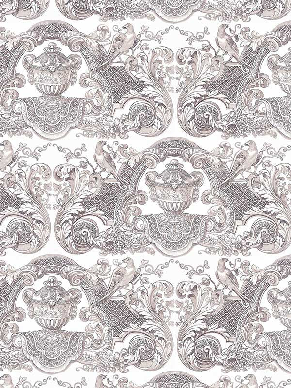 Scalamandre WNM0001WMMY William and Mary French Gray Wallpaper