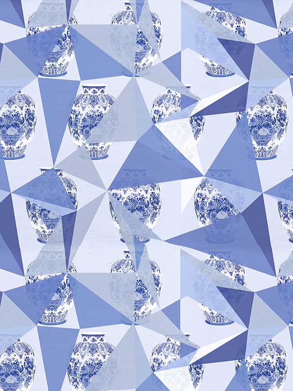 Scalamandre WNM0002ELEM Elements Blue Wallpaper