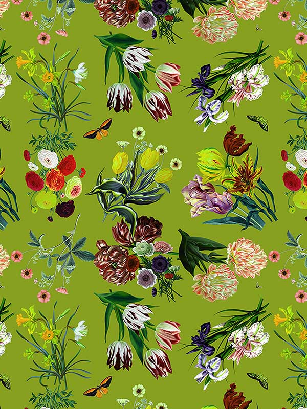 Scalamandre WNM0003FLOR Flora and Fauna Fontana Wallpaper