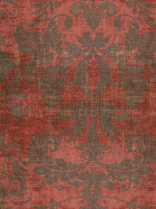 Scalamandre WNM0006PALA Palace Damask Clay Wallpaper