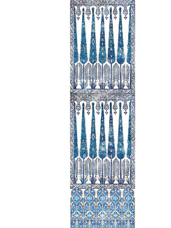 Scalamandre WNM1009TOPK Topkapi Garden Panel Classic Wallpaper