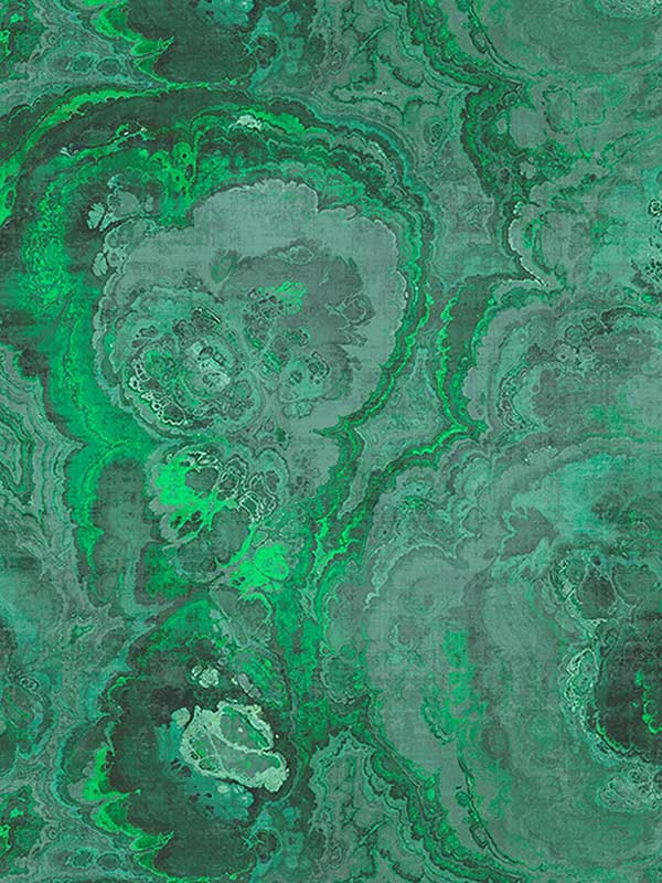Scalamandre WNM1030AGAT Agate Malachite Wallpaper
