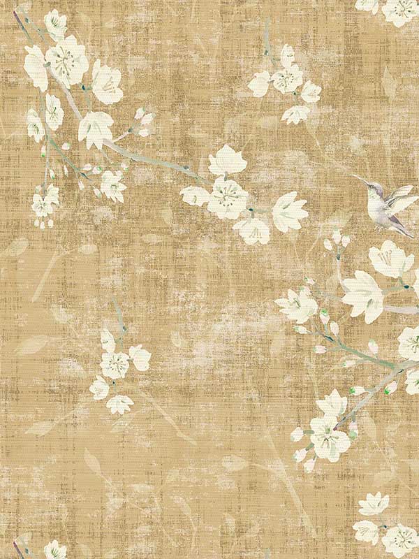 Scalamandre WNM1051BLOS Blossom Fantasia Gold Wallpaper