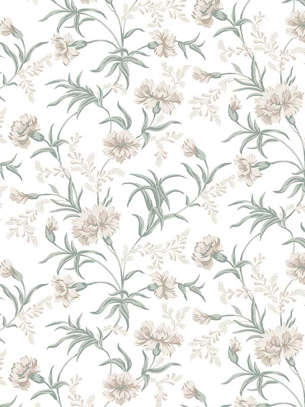 Scalamandre WSB00010832 Emilie Spring Green Wallpaper