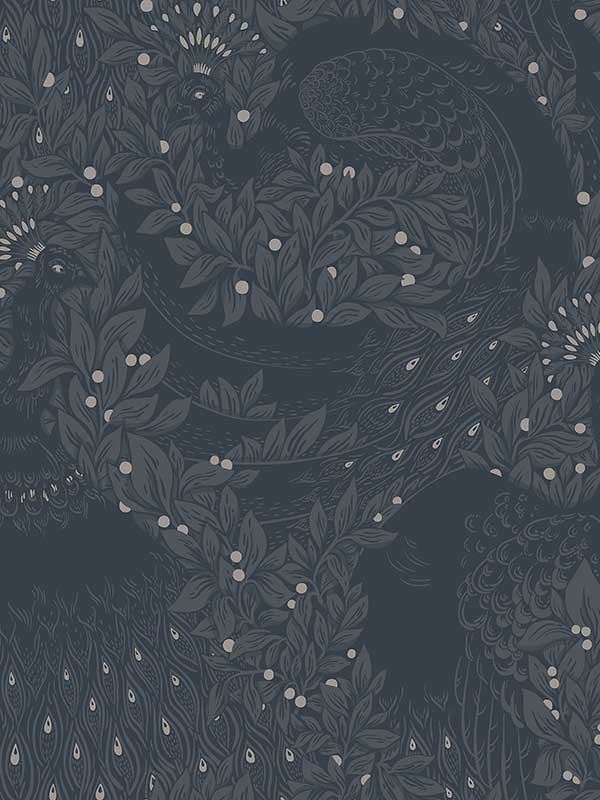 Scalamandre WSB00061012 Evelina Indigo Blue Wallpaper