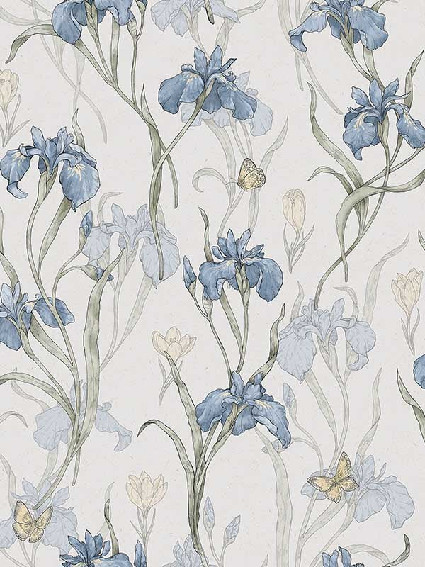 Scalamandre WSB003401013 Iris Sky Blue Wallpaper