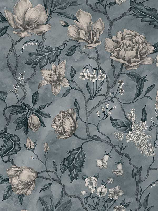 Scalamandre WSB00560244 Linda Misty Blue Wallpaper