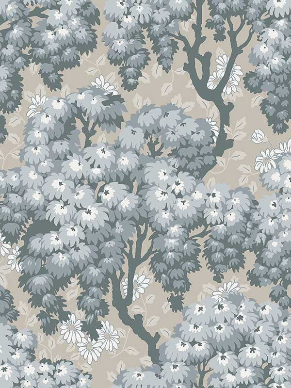 Scalamandre WSB00560836 Ragnvi Indigo Blue Wallpaper