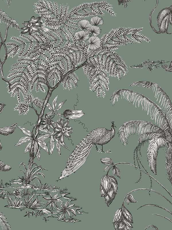 Scalamandre WSB00680240 Moa Juniper Wallpaper