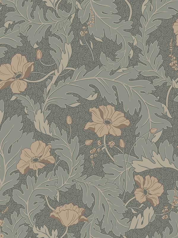Scalamandre WSB00780830 Charlotta Forest Green Wallpaper
