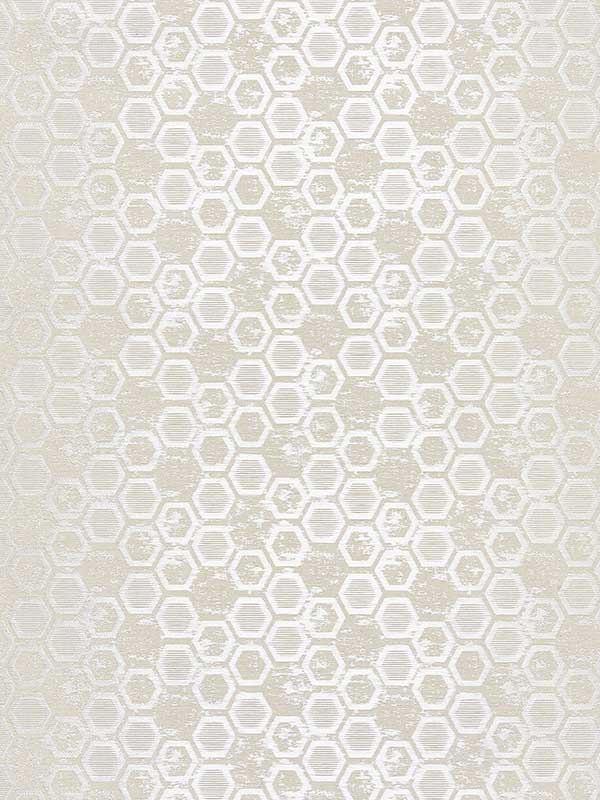 Scalamandre WTT661422 Hexagon Inspiration Sand Wallpaper