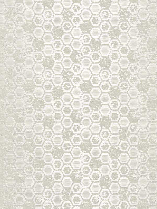 Scalamandre WTT661424 Hexagon Inspiration Stone Wallpaper