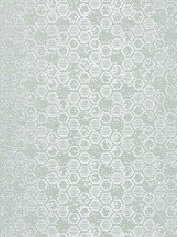 Scalamandre WTT661425 Hexagon Inspiration Mist Wallpaper