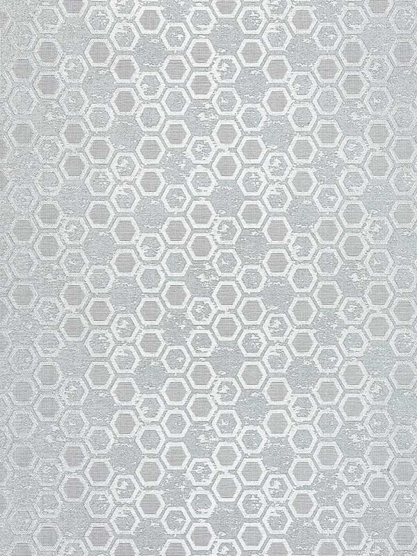 Scalamandre WTT661426 Hexagon Inspiration Glacier Wallpaper
