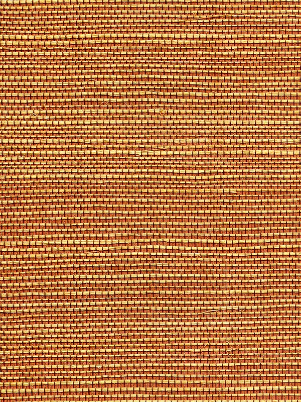 Scalamandre WTWGT3904 Organic Dual Tone Sisal Paprika Wallpaper
