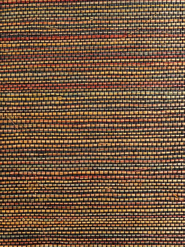 Scalamandre WTWGT3962 Organic Sisal Multi Sunset Wallpaper