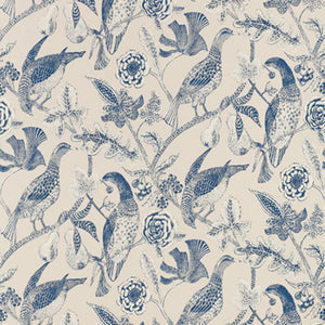 Schumacher - Katmandu - Navy - 2700201 - Wallpaper