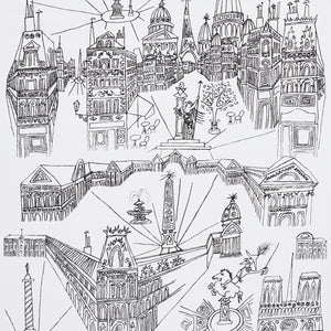 Schumacher - Views Of Paris - Black & White - 2705780 - Wallpaper