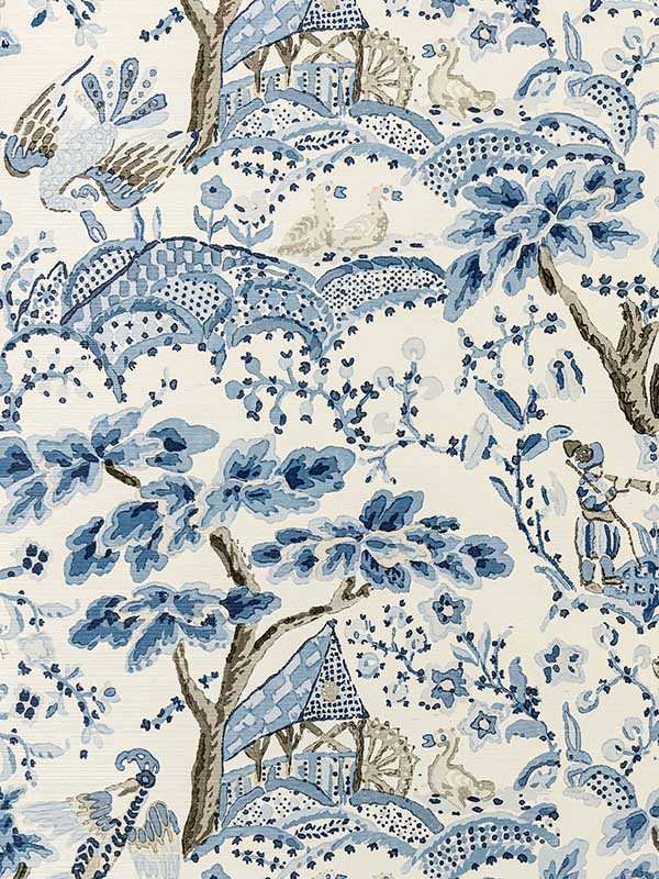Scalamandre SC0001WP88588 Kelmescott Porcelain Wallpaper