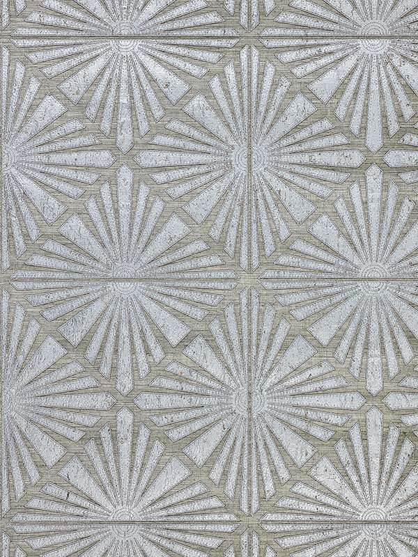 Scalamandre SC0003WP88556 Milan Diamond Grasscloth Pewter Wallpaper