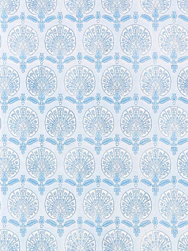 Scalamandre SC0004WP88560 Karanfil Block Print Sky Wallpaper