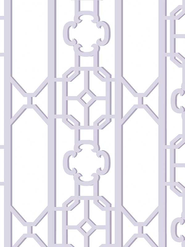Scalamandre SC0013WP88582D Joanna Fret Lavender Wallpaper