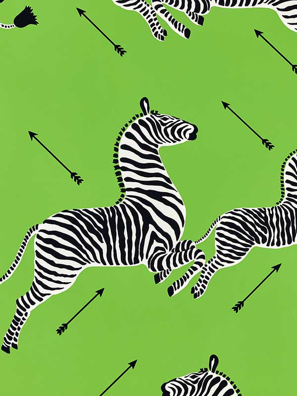 Scalamandre SC0015WP81388M Zebras Limelight Wallpaper