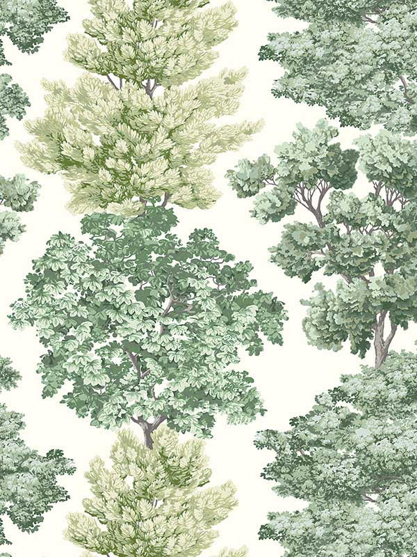 Scalamandre WW0001WP88583D Central Park Green Wallpaper