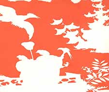 Quadrille - Paradise Background - 301988W - Orange