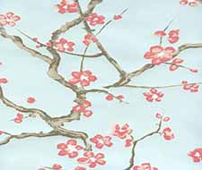 Quadrille - Cherry Branch - 306500W-06WP - Pale Blue Pink Taupe