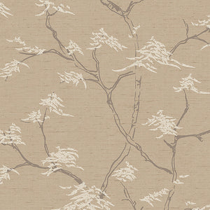 Schumacher - Temple Tree - Stone - 3104 - Wallpaper