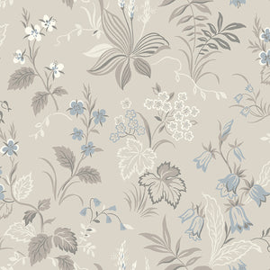 Schumacher - Folklore - Dove And Blue - 3263 - Wallpaper