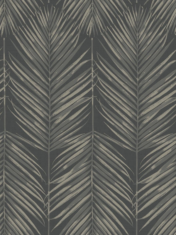 Seabrook Paradise Palm Black Sands Wallpaper