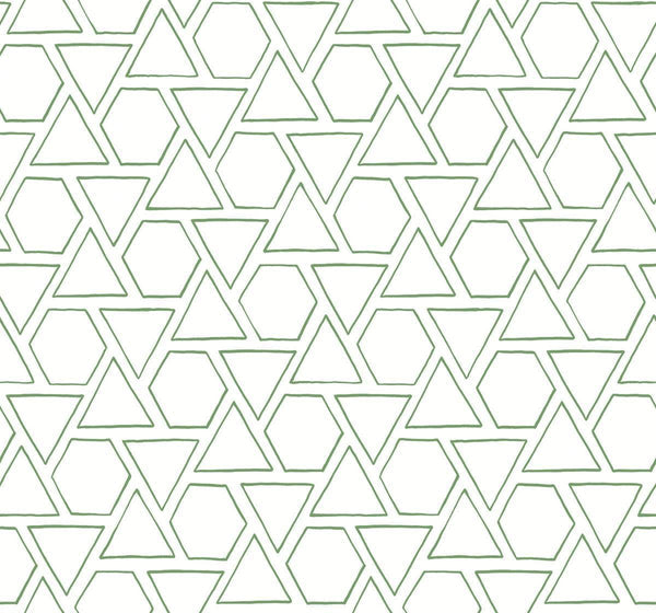 Seabrook Sun Shapes Greenery Wallpaper