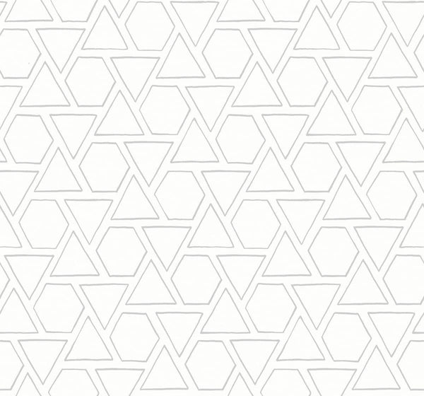 Seabrook Sun Shapes Daydream Gray Wallpaper