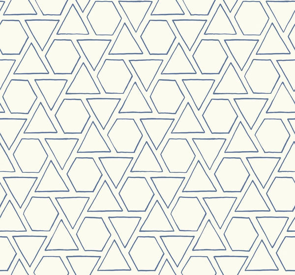 Seabrook Sun Shapes Coastal Blue Wallpaper