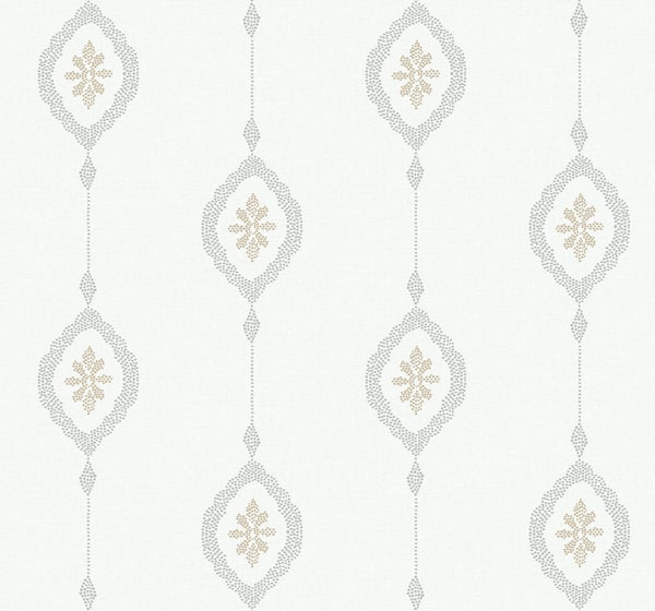 Seabrook Sand Dollar Stripe Sand Dunes Wallpaper