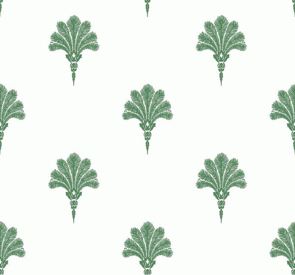Seabrook Summer Fan Greenery Wallpaper