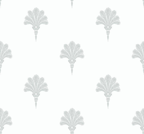 Seabrook Summer Fan Daydream Gray Wallpaper