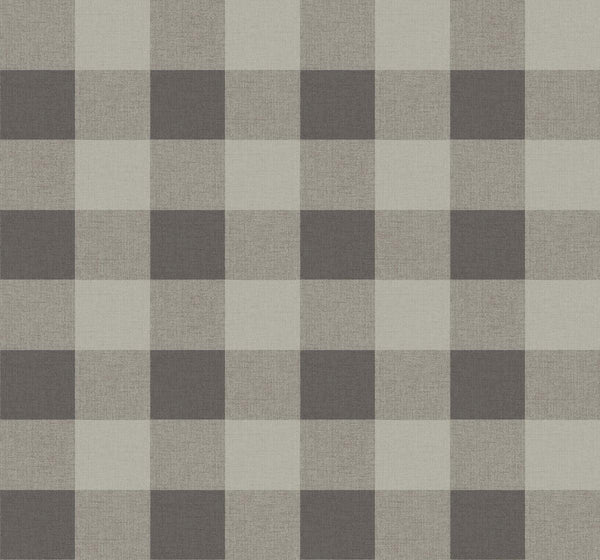 Seabrook Picnic Plaid Black Sands Wallpaper