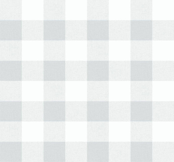 Seabrook Picnic Plaid Daydream Gray Wallpaper