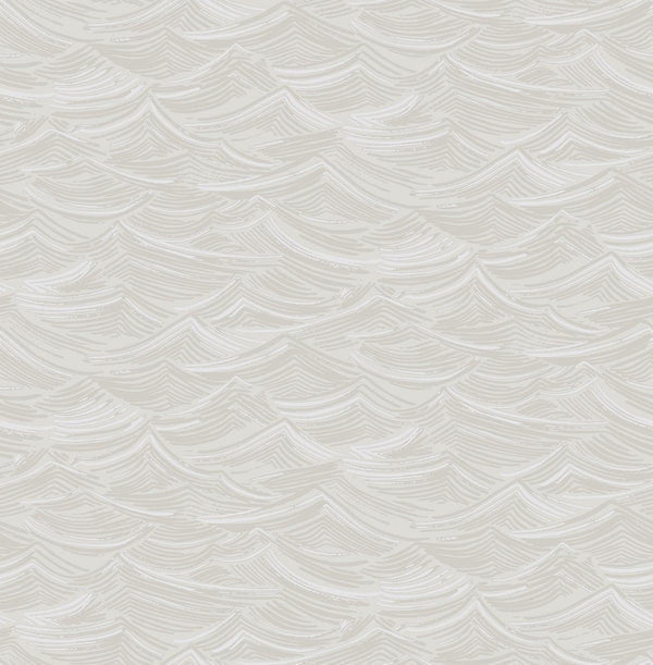 Seabrook Calm Seas Soft Gray And White Wallpaper