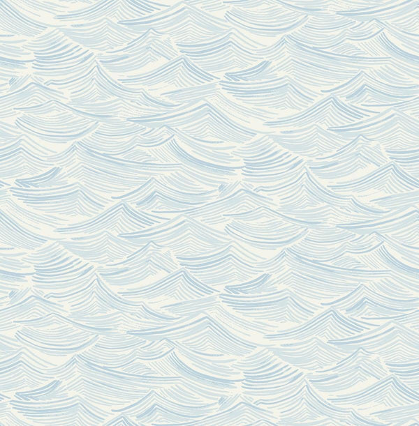 Seabrook Calm Seas Sky Blue Wallpaper