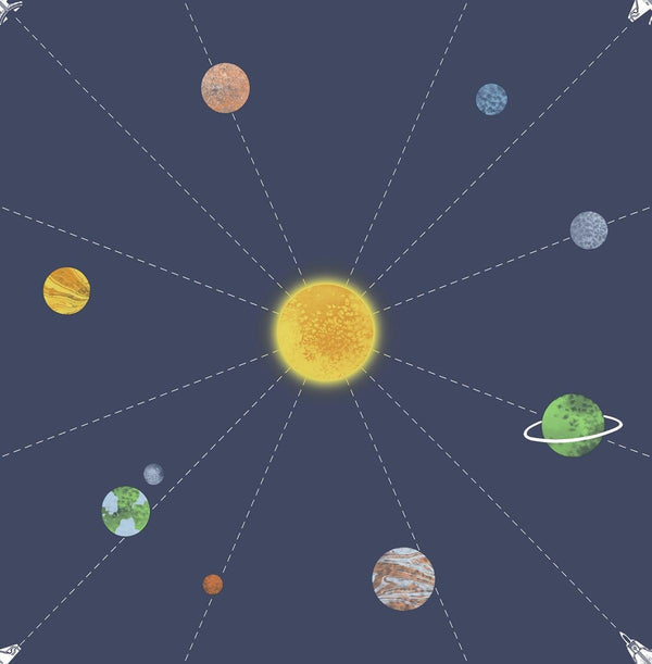 Seabrook Connecting Space Navy Wallpaper