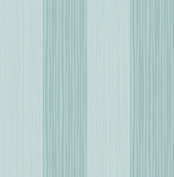 Seabrook Stripes Teal Wallpaper