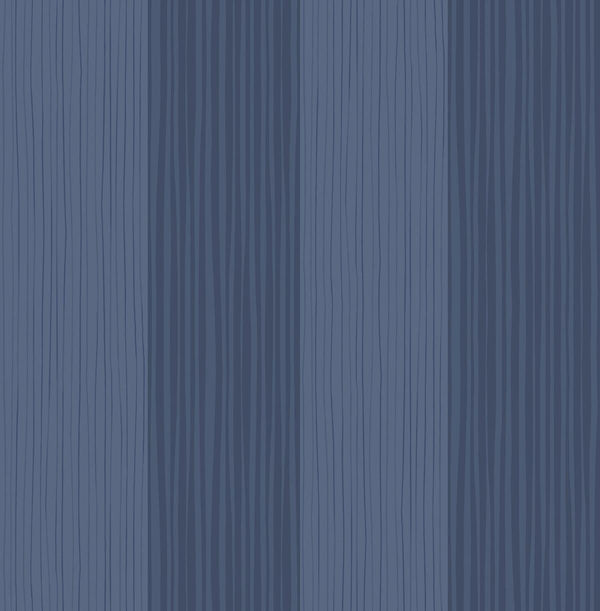 Seabrook Stripes Navy Wallpaper