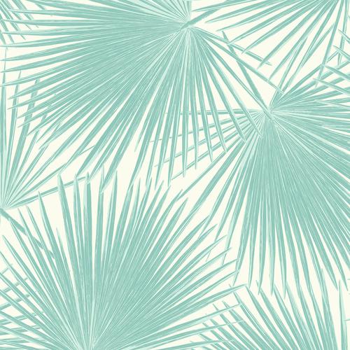 Seabrook Aruba Powder Blue And White Wallpaper